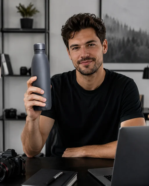 Water bottle lifestyle ad